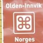 Hinweisschild auf Sehenswürdigkeiten und norwegischer Humor ("Norgens verste veg" = Norwegens schlechtester Weg)